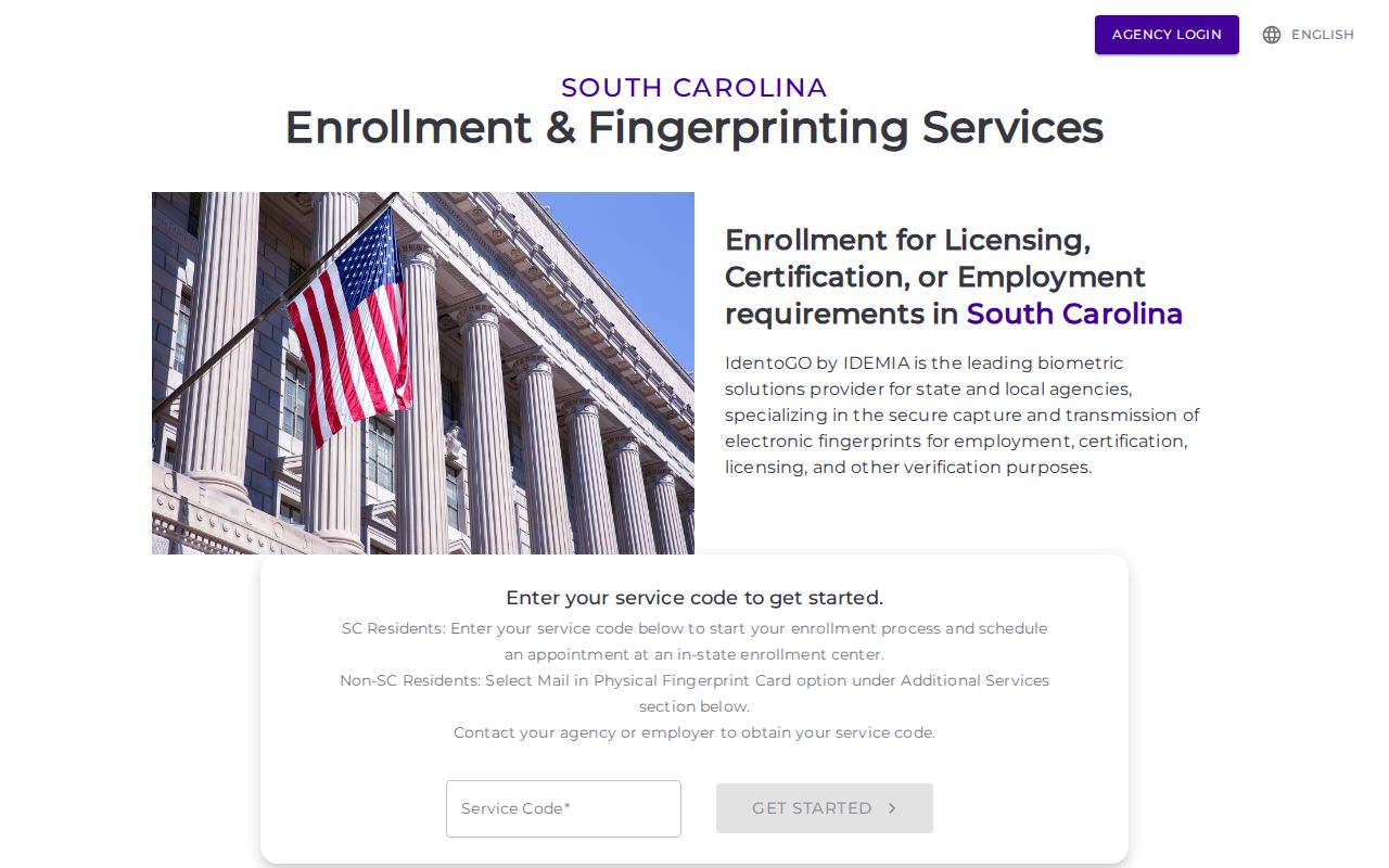Allendale County arrest record fingerprint appointment channel