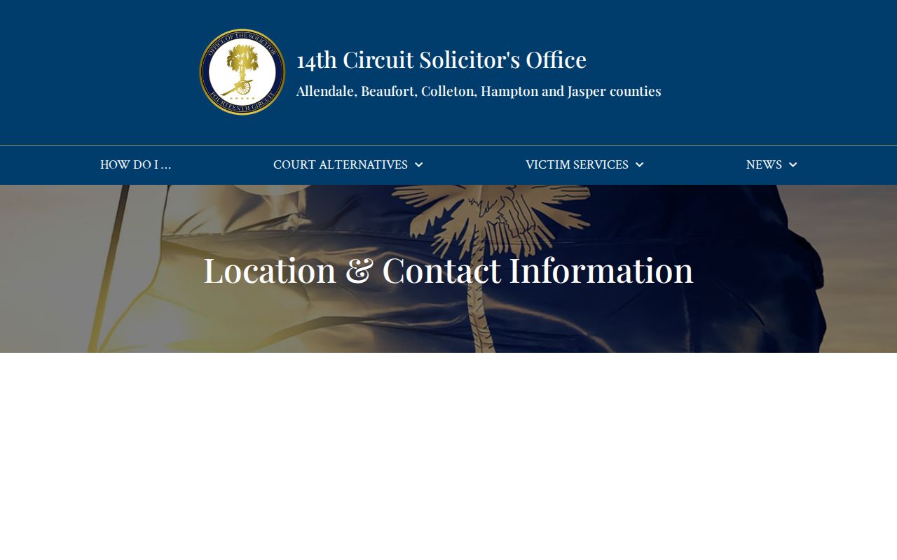 Allendale County criminal court solicitor office contact